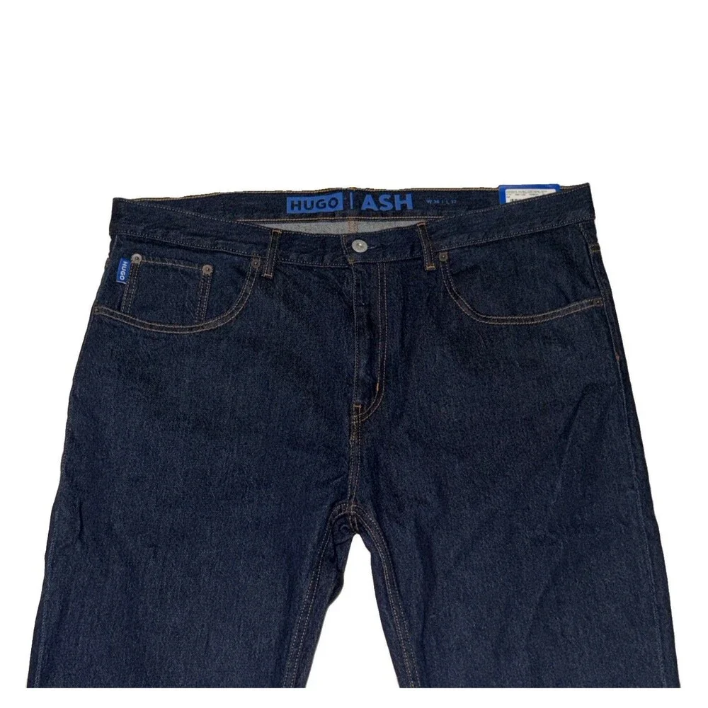 Hugo Boss Ash Slim Mens Jeans Size 38x32 Dark Blue Wash NWT